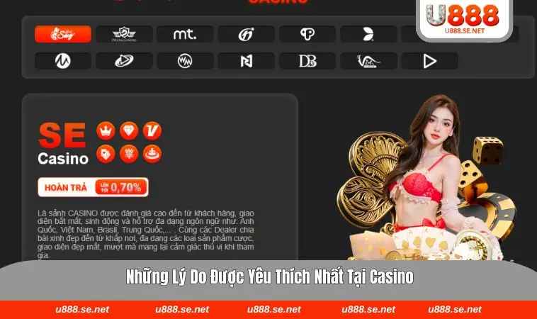 Casino U888 2 Trải nghiệm tại casino với giao diện hiện đại