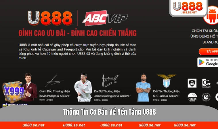 Giao diện tổng quan nền tảng giải trí U888